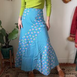 Handmade 70s Floral Maxi Skirt